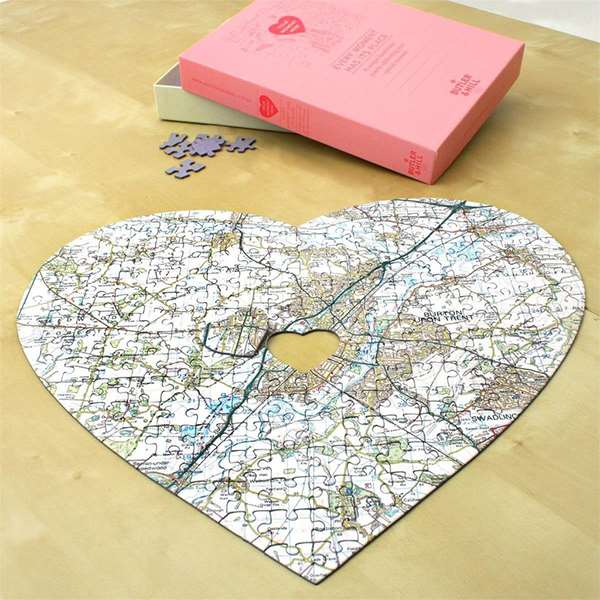 HEART MAP JIGSAW PUZZLE LANDRANGER